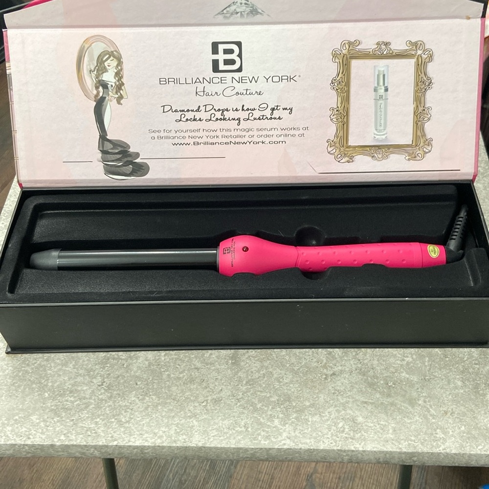 Hair Couture Diamond Iron by Brilliance NY 1” Curling Wand NIB